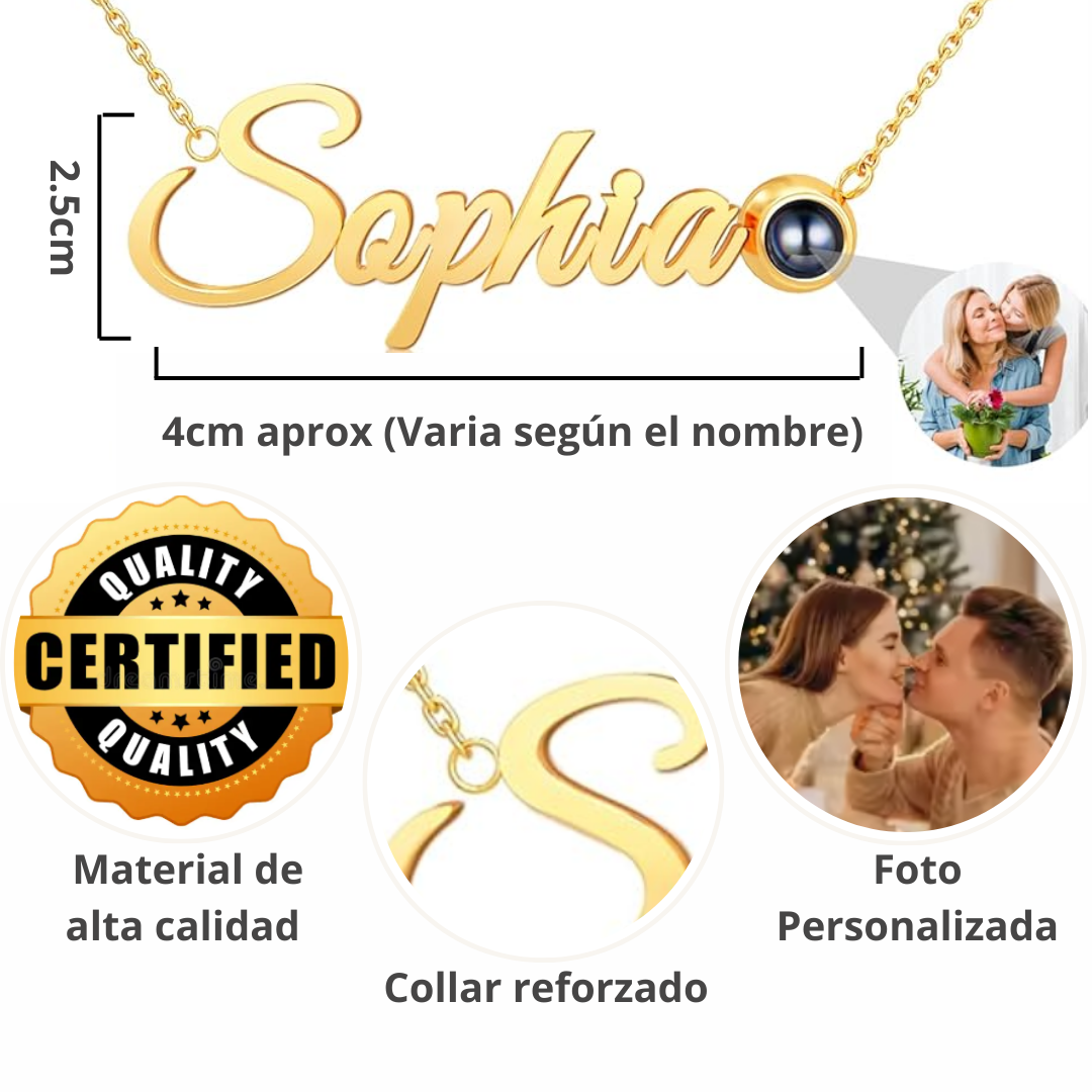 Collar de Proyección Personalizado con Nombre y Foto