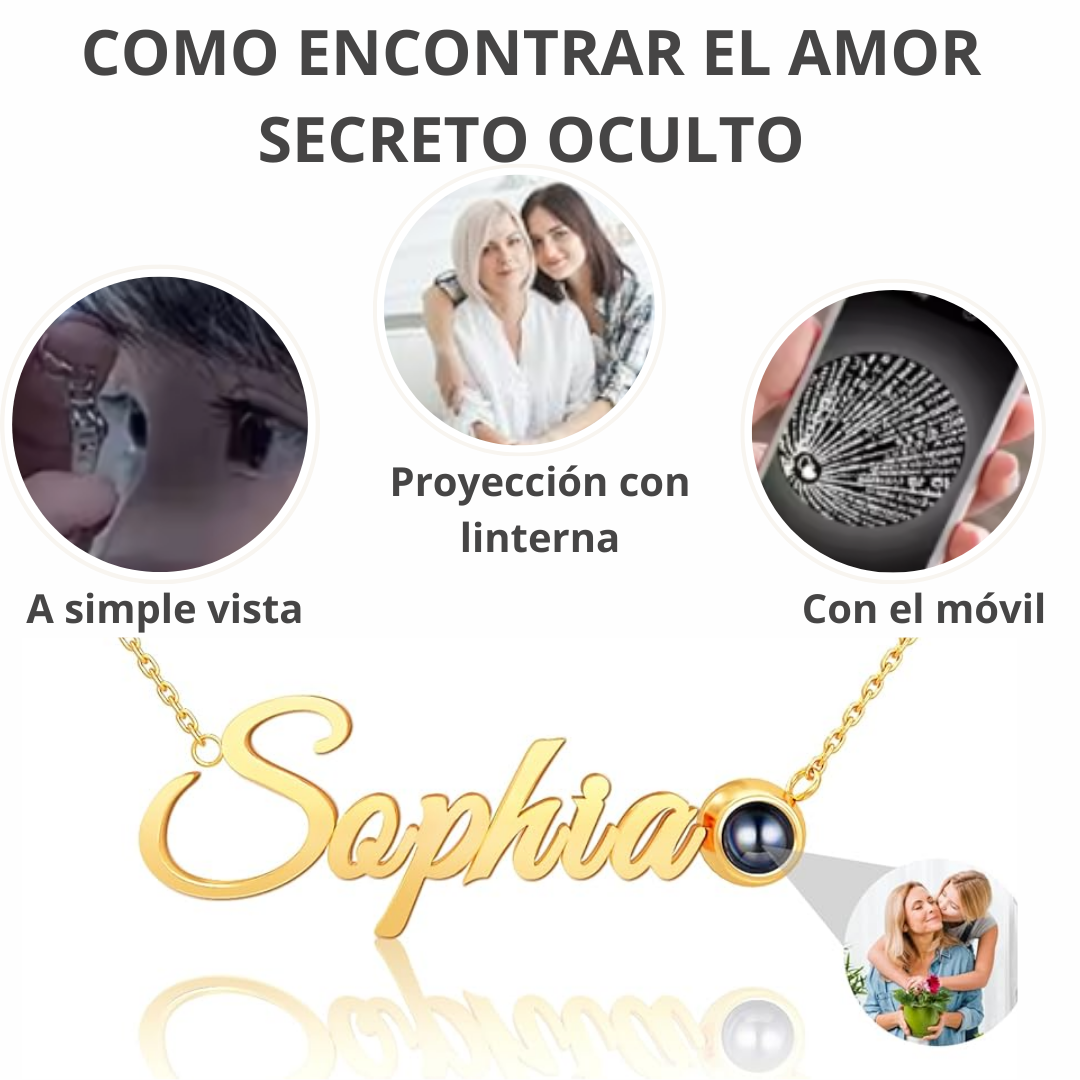 Collar de Proyección Personalizado con Nombre y Foto